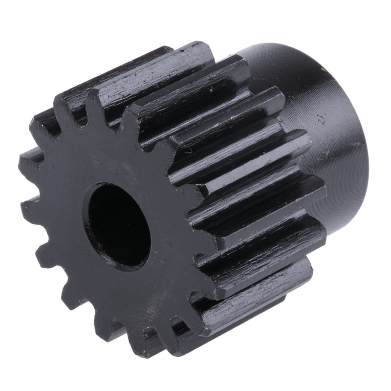 1 pcs - RS PRO Steel 16 Teeth Spur Gear, 1.5 Module, 8mm Bore Diam, 24mm Pitch Diam, 20mm Hub Diam