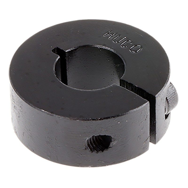 1 pcs - Huco Shaft Collar One Piece Clamp Screw, Bore 12mm, OD 28mm, W 11mm, Steel