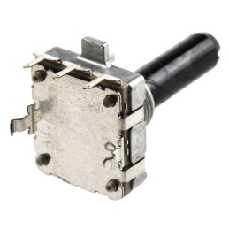 1 pcs - Alps Alpine 24 Pulse Incremental Mechanical Rotary Encoder with a 6 mm Flat Shaft, Through Hole