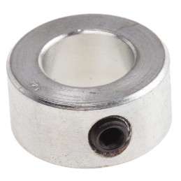 1 pcs - RS PRO Shaft Collar One Piece Set Screw, Bore 14mm, OD 25mm, W 12mm, Steel