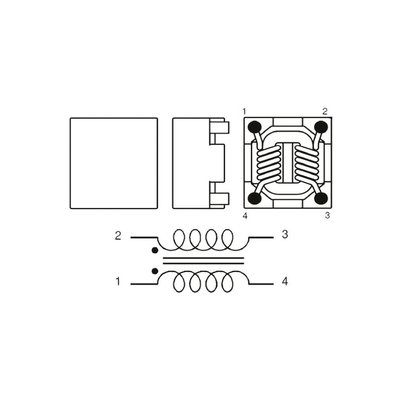 1 pcs - Wurth, WE-SL5 HC, 744273 SMD Common Mode Line Filter with a Ferrite Core, 30 μH ±25% Sectional Winding 1.4A Idc