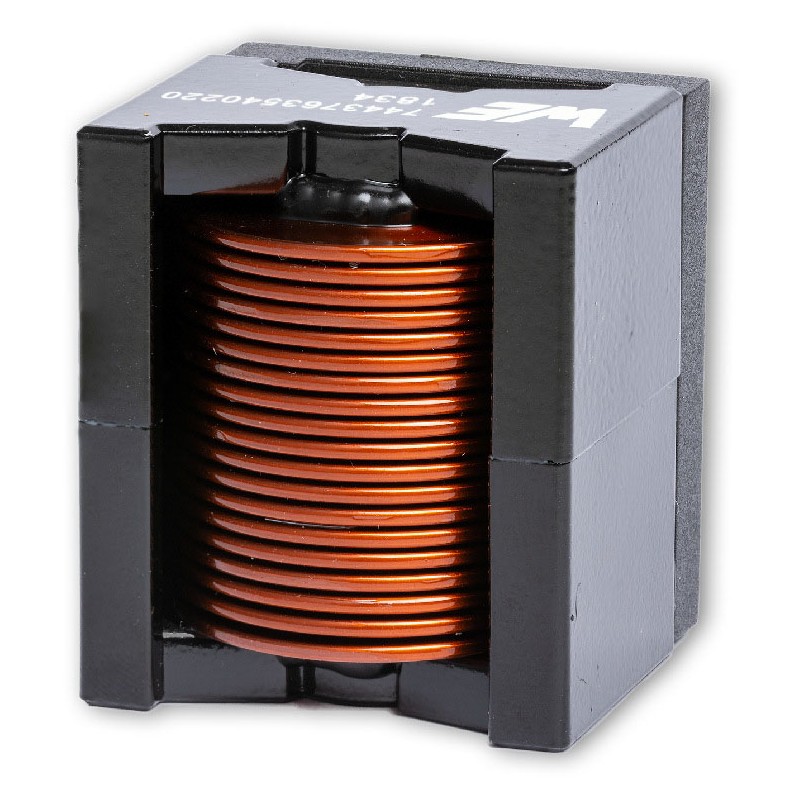 1 pcs - Wurth 6.8 μH ±20% Manganese Zinc Ferrite Leaded Inductor, Max SRF:21MHz, 20.6A Idc, 5mΩ Rdc, WE-HCFT