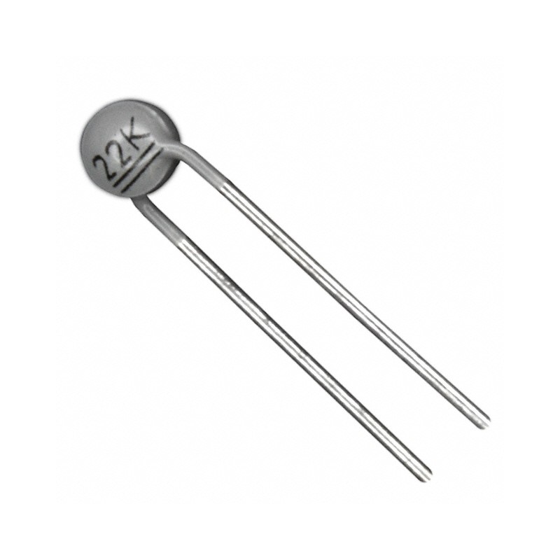 10 pcs : B57891M0223J000 - THERMISTOR NTC 22KOHM 4300K DISC