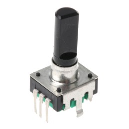 1 pcs - Bourns 24 Pulse Incremental Mechanical Rotary Encoder with a 6 mm Flat Shaft, Through Hole