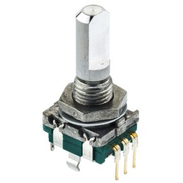 1 pcs - Alps Alpine 15 Pulse Mechanical Rotary Encoder Flat Shaft (Not Indexed), Through Hole