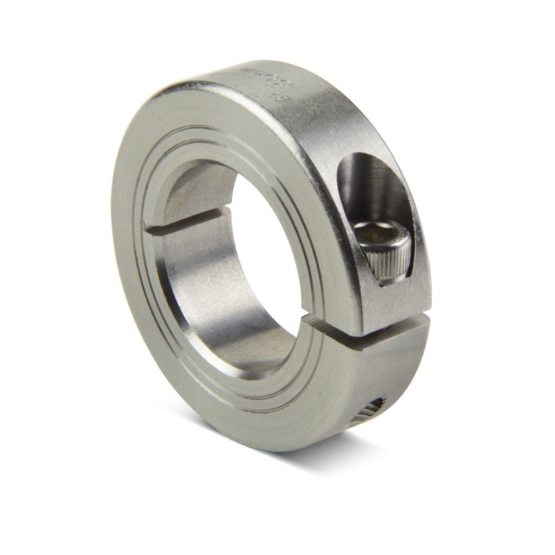 1 pcs - Ruland Shaft Collar One Piece Clamp Screw, Bore 10mm, OD 24mm, W 9mm, Stainless Steel