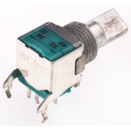 1 pcs - Alps Alpine 50kΩ Rotary Potentiometer 2-Gang Through Hole, RK09L12B0A31