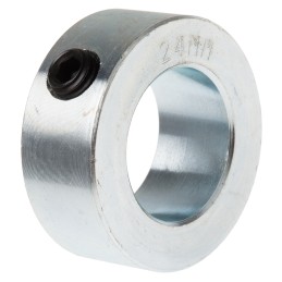 1 pcs - RS PRO Shaft Collar One Piece Set Screw, Bore 24mm, OD 40mm, W 16mm, Steel