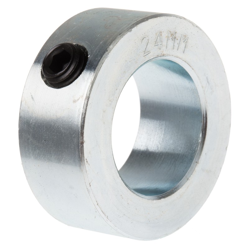 1 pcs - RS PRO Shaft Collar One Piece Set Screw, Bore 24mm, OD 40mm, W 16mm, Steel