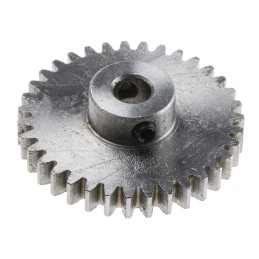 1 pcs - RS PRO Steel 30 Teeth Spur Gear, 1 Module, 6mm Bore Diam, 30mm Pitch Diam, 14mm Hub Diam