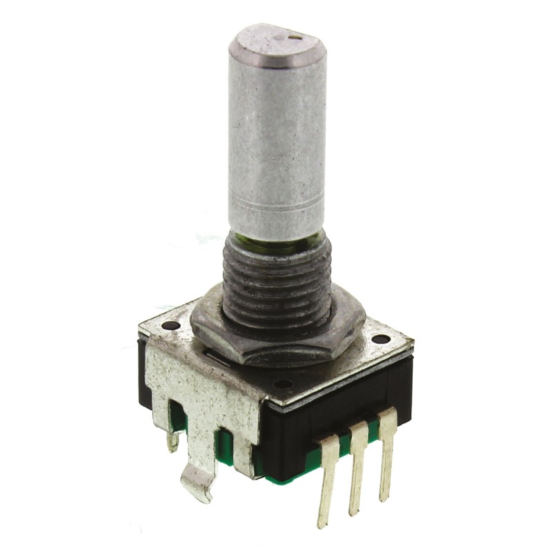 1 pcs - Bourns 18 Pulse Incremental Mechanical Rotary Encoder with a 6 mm Flat Shaft, Through Hole