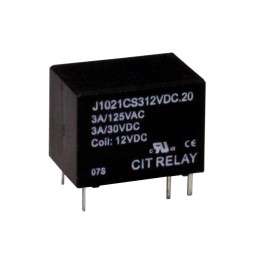 10 pcs : J1021CS312VDC.20 - RELAY GEN PURPOSE SPDT 3A 12V