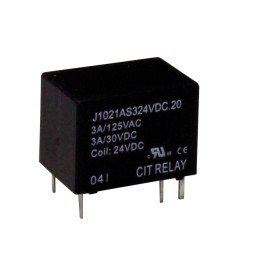 10 pcs : J1021AS324VDC.20 - RELAY GEN PURPOSE SPST 3A 24V