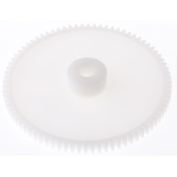 1 pcs - RS PRO POM 80 Teeth Spur Gear, 0.8 Module, 6mm Bore Diam, 64mm Pitch Diam, 15.5mm Hub Diam