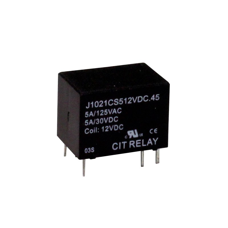 10 pcs : J1021CS512VDC.45 - RELAY GEN PURPOSE SPDT 5A 12V
