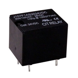 10 pcs : J107F1AS2024VDC.80 - RELAY GEN PURPOSE SPST 20A 24V