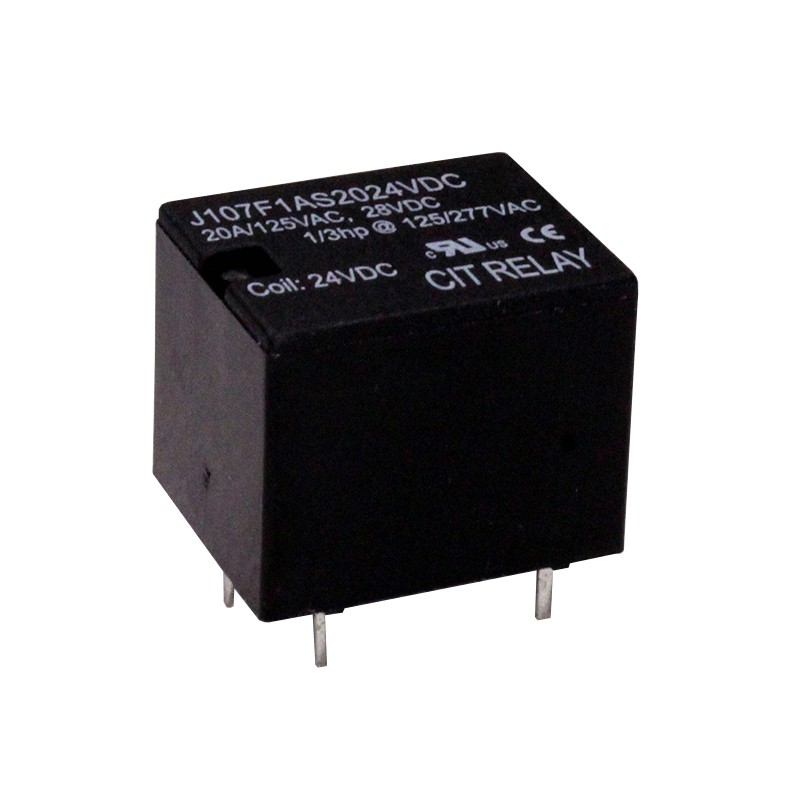 10 pcs : J107F1AS2024VDC.80 - RELAY GEN PURPOSE SPST 20A 24V