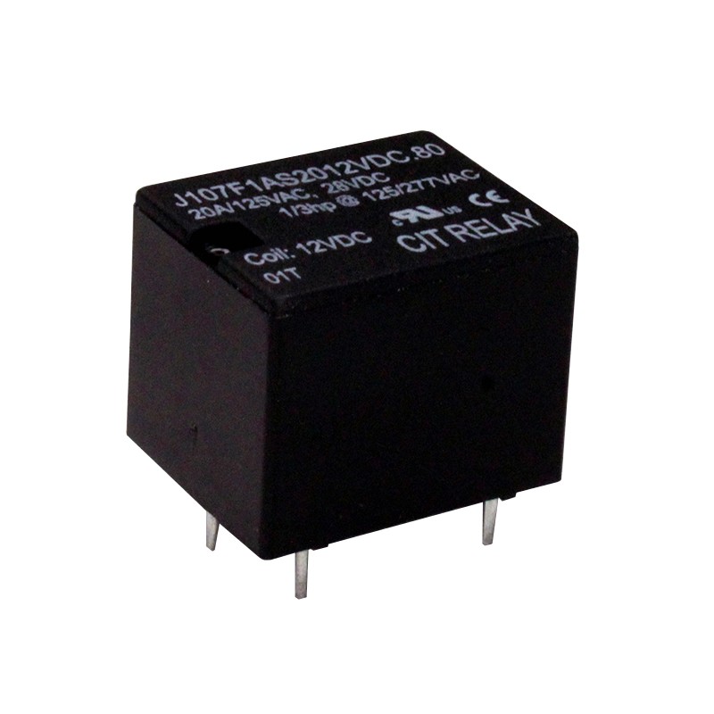 10 pcs : J107F1AS2012VDC.80 - RELAY GEN PURPOSE SPST 20A 12V