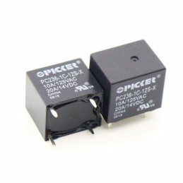 10 pcs : PC236-1C-12S-X - RELAY GEN PURPOSE SPDT 20A 12V