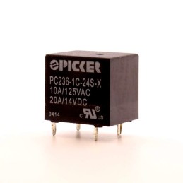 10 pcs : PC236-1C-24S-X - RELAY GEN PURPOSE SPDT 20A 24V