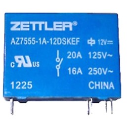 10 pcs : AZ7555-1A-12DSKEF - RELAY GEN PURPOSE SPST 20A 12V