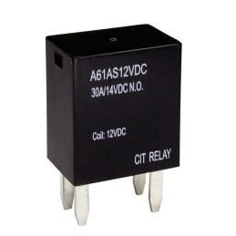 10 pcs : A61AS12VDC.9R - RELAY AUTOMOTIVE SPST 30A 12V