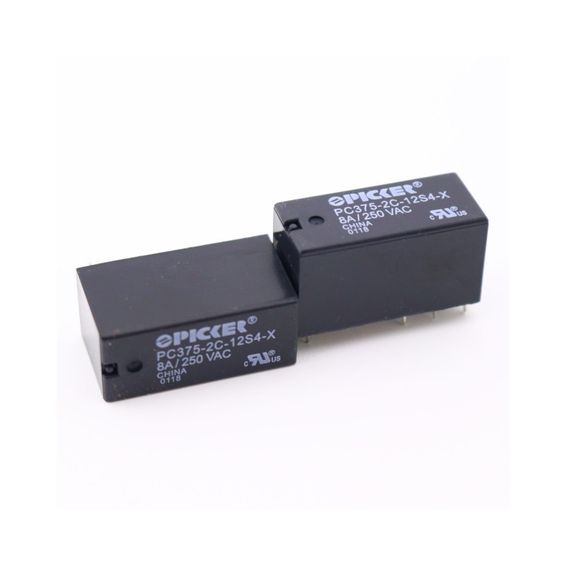 10 pcs : PC375-2C-12S4-X - RELAY GEN PURPOSE DPDT 16A 12V