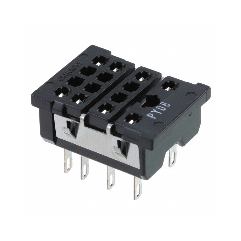 10 pcs : PY08 - RELAY SOCKET 8 POS PANEL MOUNT