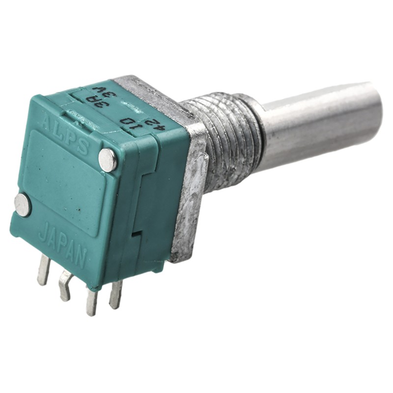 1 pcs - Alps Alpine 10kΩ Rotary Potentiometer 2-Gang Through Hole, RK09712200HA