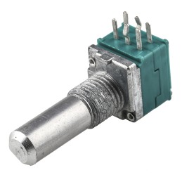 1 pcs - Alps Alpine 10kΩ Rotary Potentiometer 2-Gang Through Hole, RK09712200HA