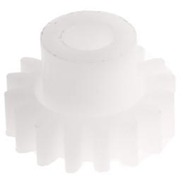 1 pcs - RS PRO POM 16 Teeth Spur Gear, 0.8 Module, 4mm Bore Diam, 12.8mm Pitch Diam, 8mm Hub Diam