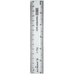 10 pcs : RU-1 - RULER - STRAIGHT -- PLASTIC