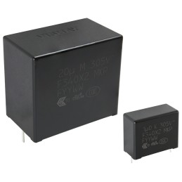 1 pcs - Vishay F340X2 Polypropylene Film Capacitor, 305V ac, ±20%, 20μF, Through Hole