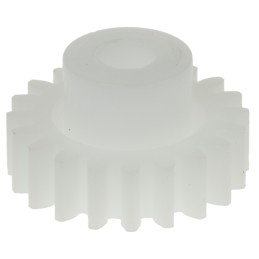1 pcs - RS PRO POM 20 Teeth Spur Gear, 1 Module, 5mm Bore Diam, 20mm Pitch Diam, 11.7mm Hub Diam