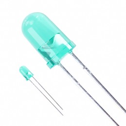 10 pcs : LTL-4234 - LED GREEN CLEAR T-1 3/4 T/H