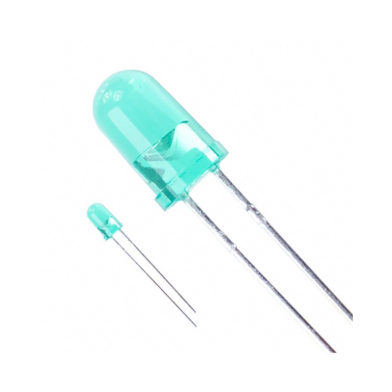 10 pcs : LTL-4234 - LED GREEN CLEAR T-1 3/4 T/H