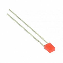 10 pcs : WP914IDT - LED RED DIFFUSED RECTANGULAR T/H