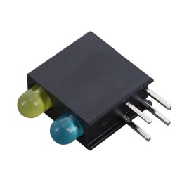 10 pcs : HV-32312/260/UYSUB-U1930 - LED CBI 3MM BI-LVL BLU/YELLOW RA