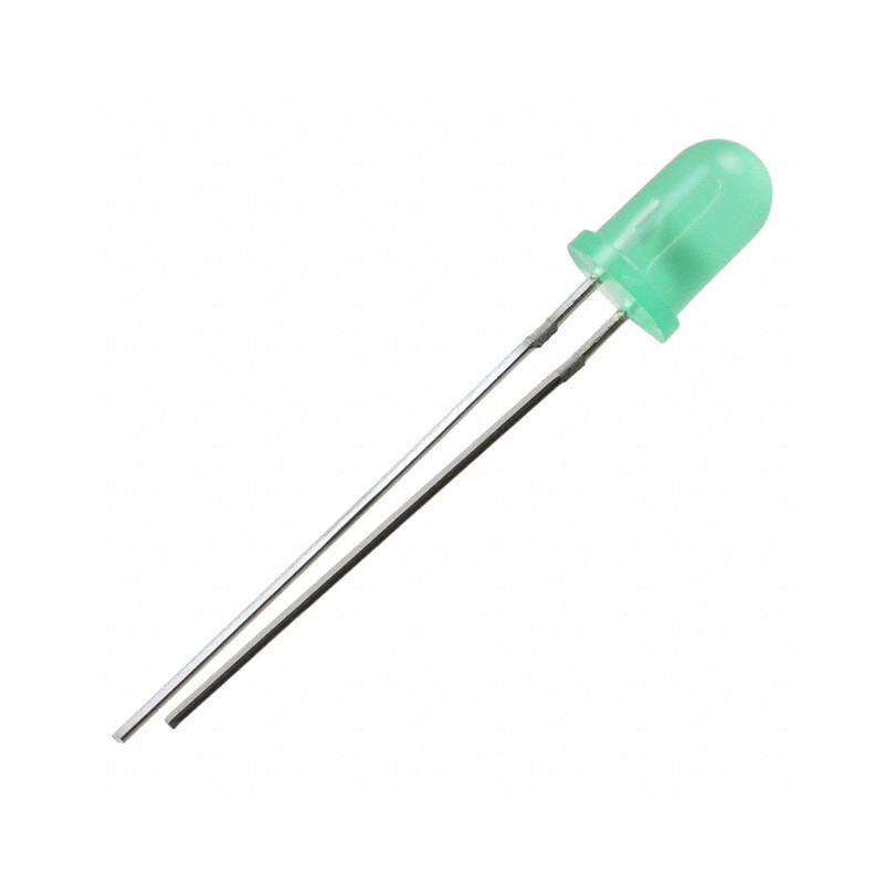 10 pcs : MV64530 - LED GREEN DIFFUSED T-1 3/4 T/H