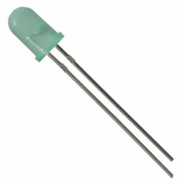 10 pcs : HLMP4740 - LED GREEN DIFFUSED T-1 3/4 T/H