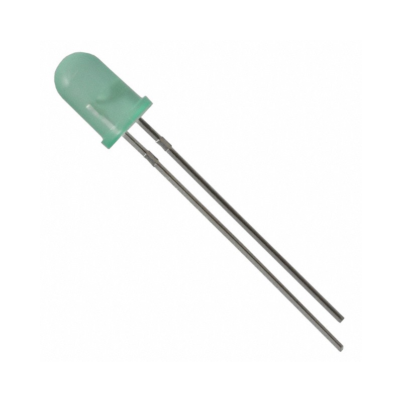 10 pcs : HLMP4740 - LED GREEN DIFFUSED T-1 3/4 T/H