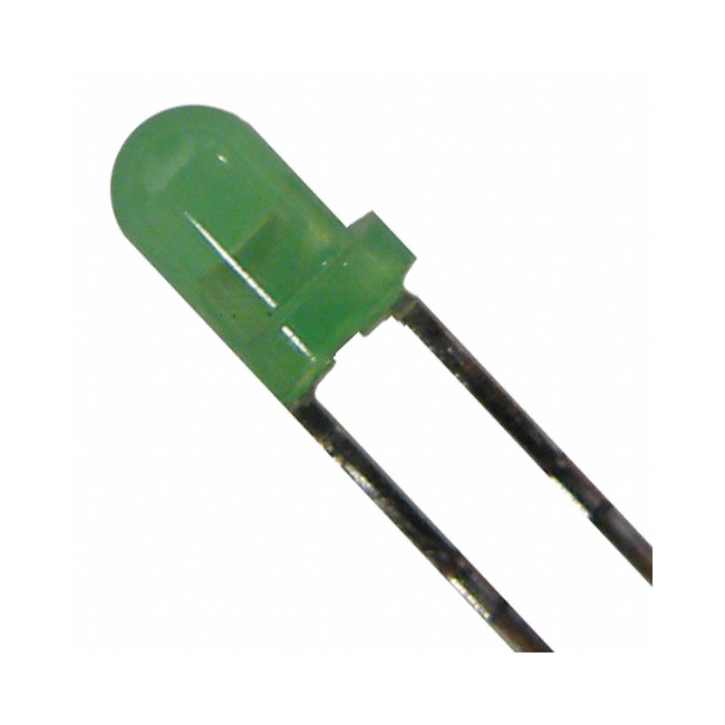10 pcs : XLUG34D - LED GREEN DIFFUSED T-1 T/H