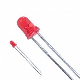 10 pcs : LTL-1CHEE - LED RED CLEAR T/H