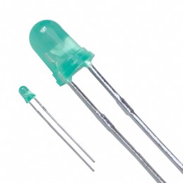 10 pcs : LTL-1CHG - LED GREEN DIFFUSED T/H