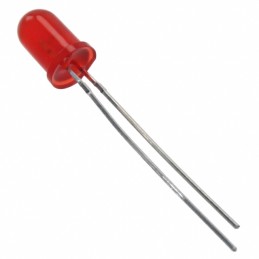 10 pcs : HLMP3300 - LED RED DIFFUSED T-1 3/4 T/H