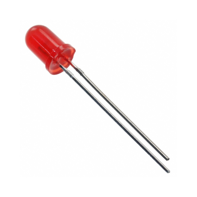 10 pcs : HLMP3301 - LED RED DIFFUSED T-1 3/4 T/H