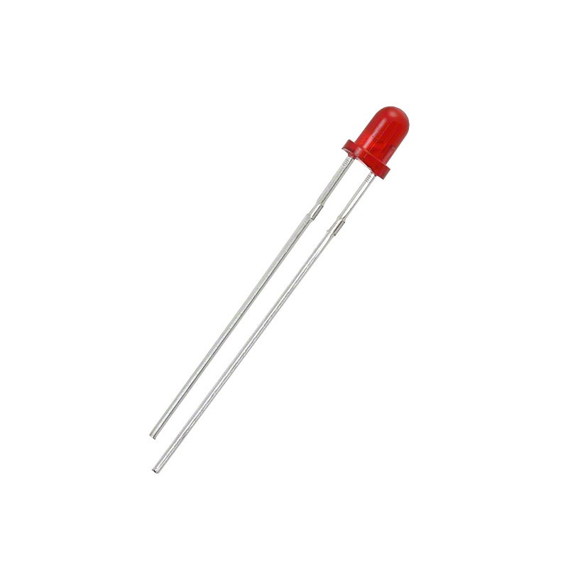 10 pcs : MV5075C - LED RED DIFFUSED T-1 T/H