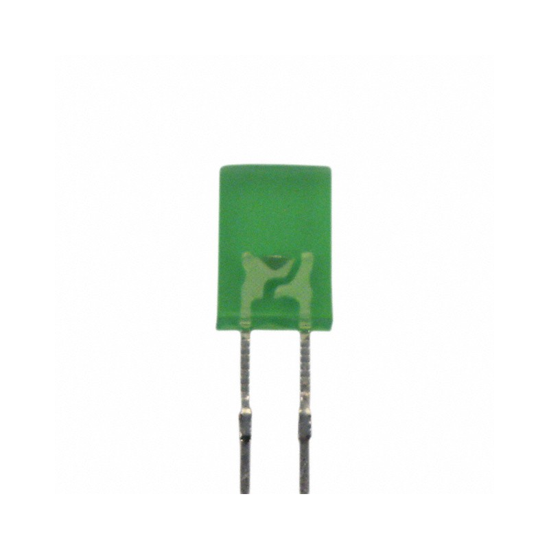 10 pcs : XSUG18D - LED GREEN DIFF RECT 2MMX5MM T/H