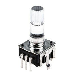 1 pcs - TE Connectivity 24 Pulse Incremental Mechanical Rotary Encoder with a 6.8 mm Knurl Shaft (Not Indexed), Through Hole