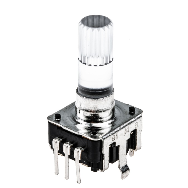 1 pcs - TE Connectivity 24 Pulse Incremental Mechanical Rotary Encoder with a 6.8 mm Knurl Shaft (Not Indexed), Through Hole
